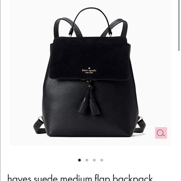 Kate Spade Hayes Suede Medium Flap Backpack - Picture 8 of 9